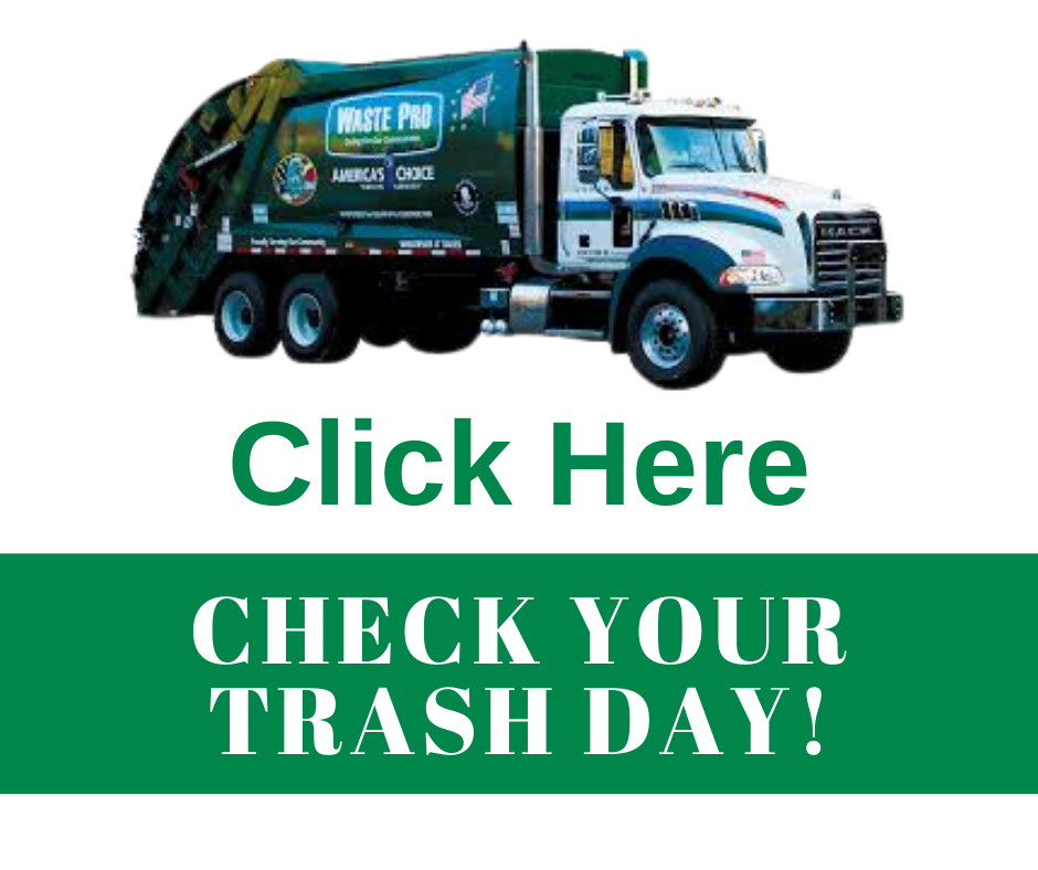 trash truck with text click here to check your day